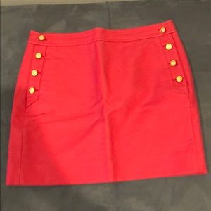 Jcrew Red Skirt